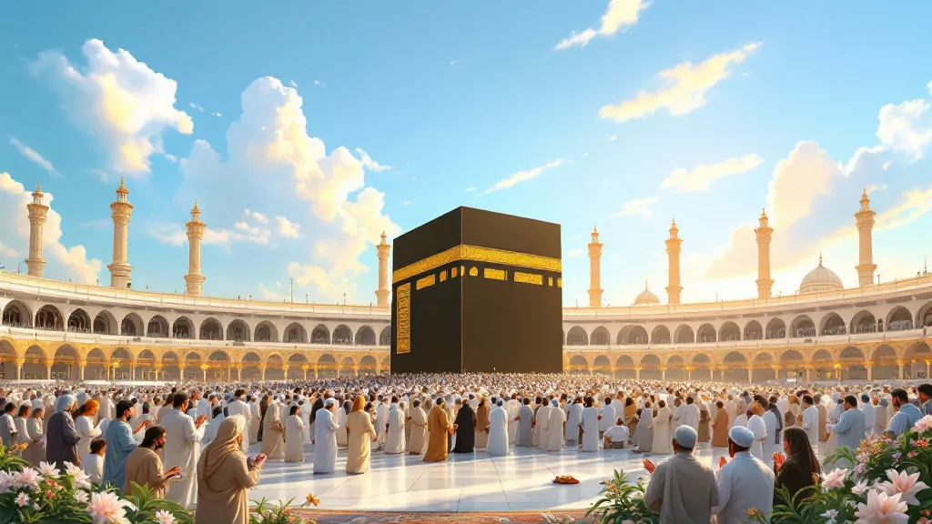 AI generated Picture where muslims perform Umrah